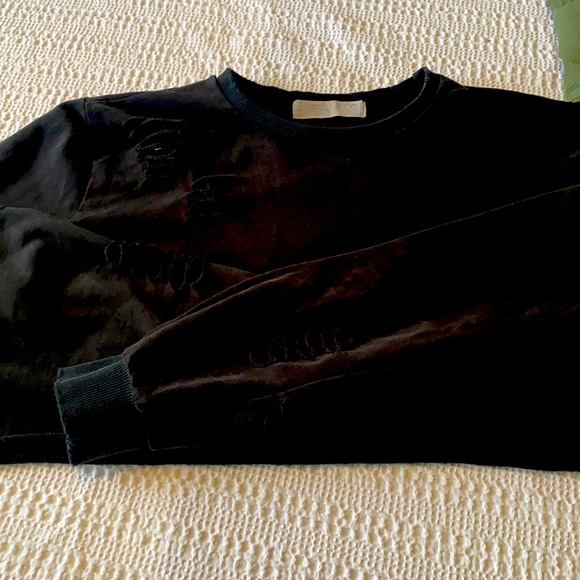 Black cropped girl sweater - Picture 1 of 4